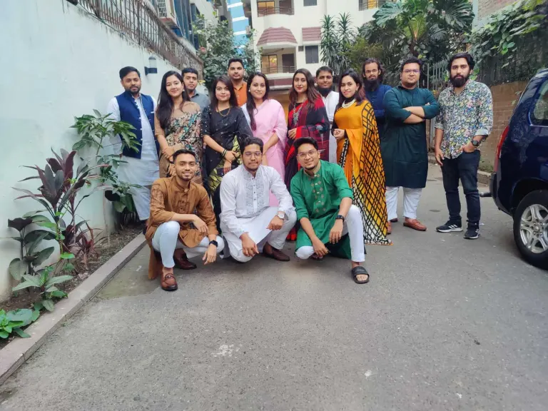 Innospace team members at an office event