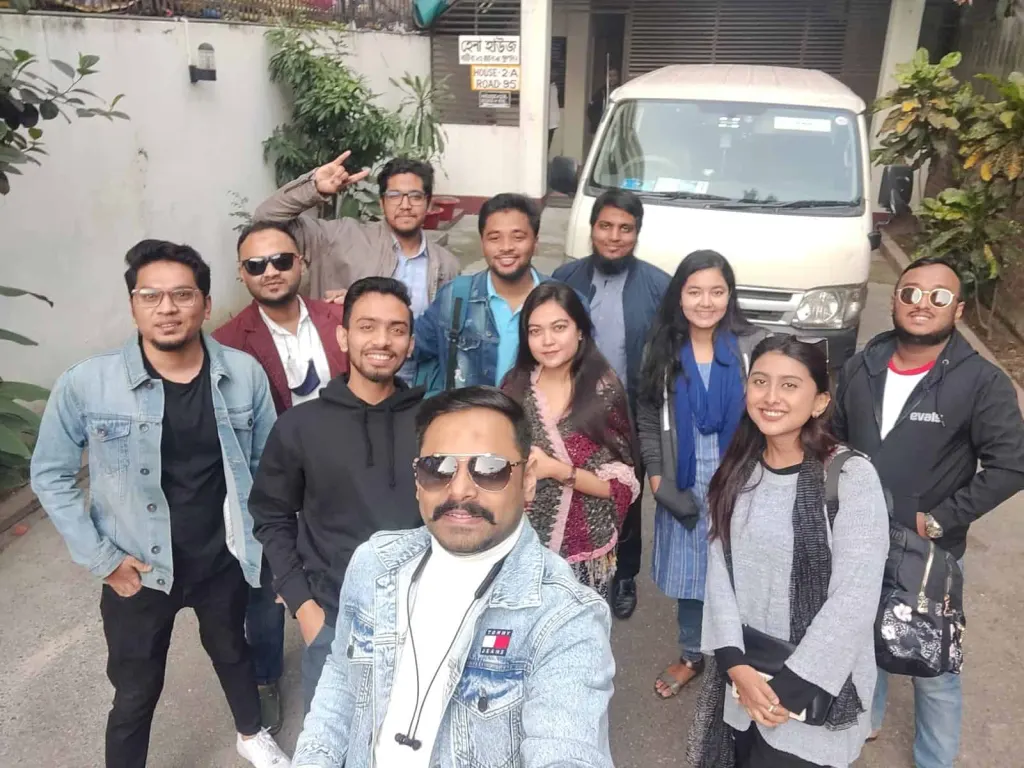 Innospace team members outside the office in Gulshan