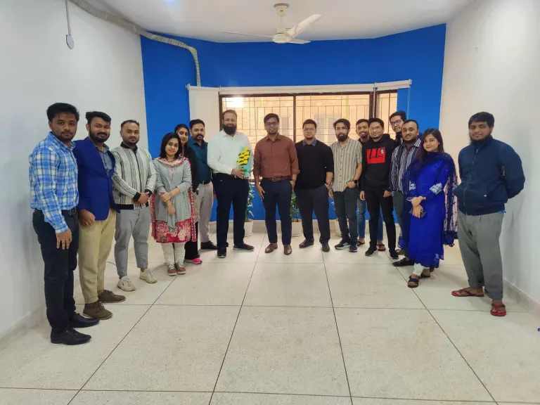 Innospace colleagues at an office celebration
