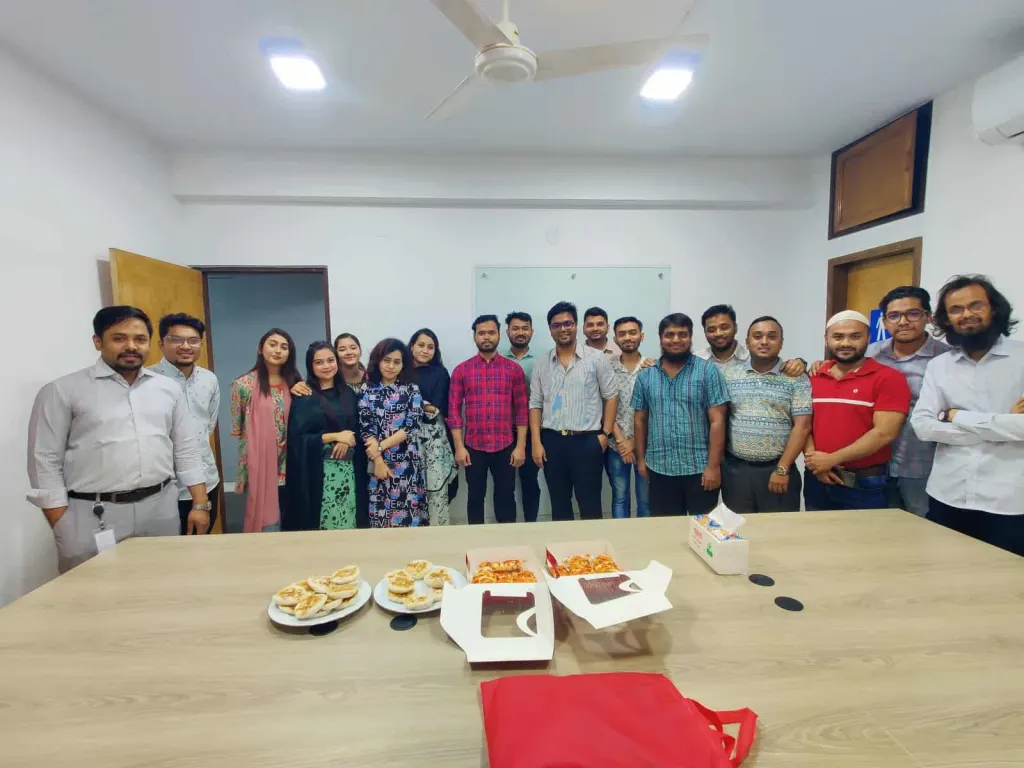 Innospace team around a meeting table in the office