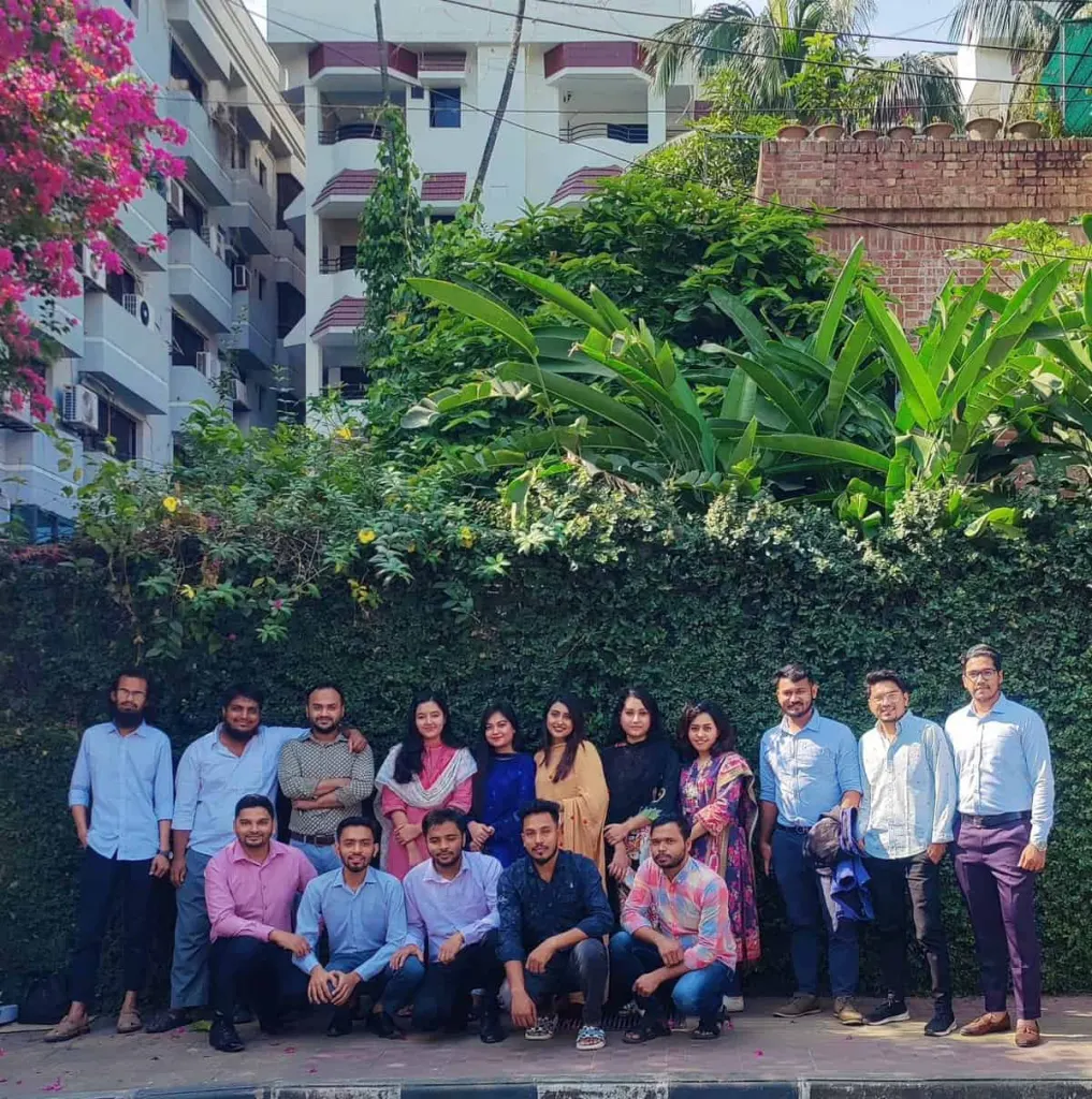 Innospace team group photo in the garden