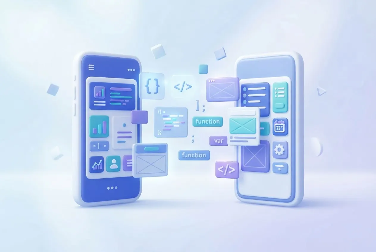 Illustration for: Native, Flutter or React Native: choosing how to build your mobile app